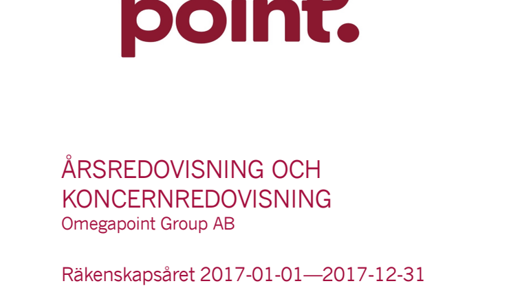 2017 Annual Report Omegapoint Group AB
