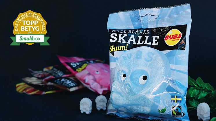 Cool Blåbär Skalle Skum från BUBS gör succé bland provsmakare! 