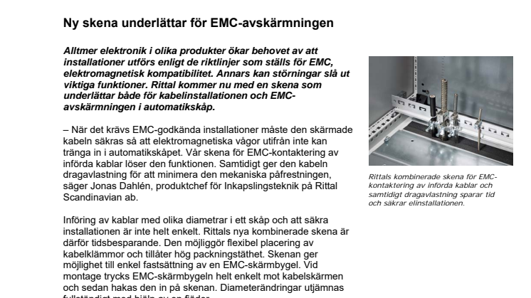 Ny skena underlättar för EMC-avskärmningen