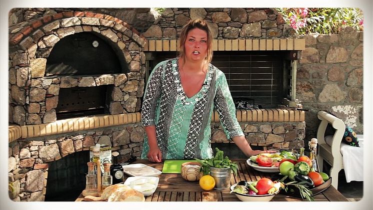 Matlagning med Fontana: Jennie Benjaminsson (Stekt havsabborre med grillade grönsaker och fetaost)