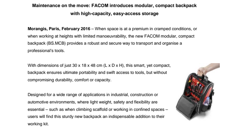 BS.MCB - Modular Compact Backpack