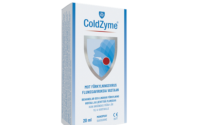 ColdZyme mentol 20 ml förpackning frilagd