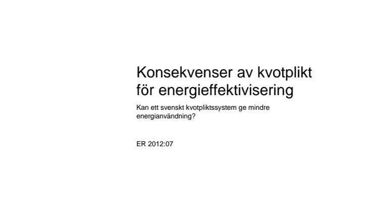 Kvotpliktsmål om 3 TWh svårt att nå för Sverige