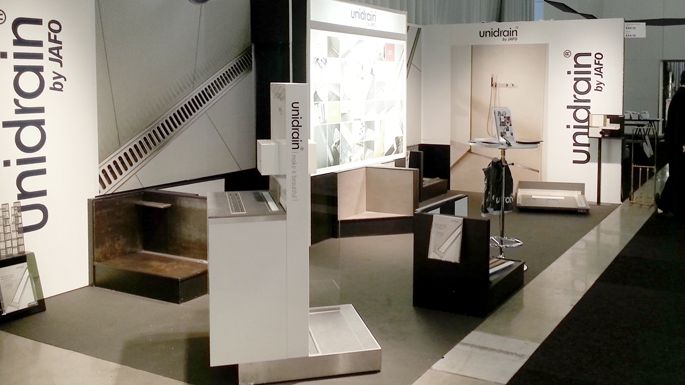 Produktpremiär för ett nytt golvavlopp från unidrain® på Möbelmässan i Stockholm 2015