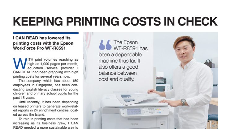 Keeping Printing Costs In Check