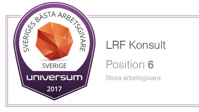 LRF Konsult – nu en av Sveriges sex bästa arbetsgivare
