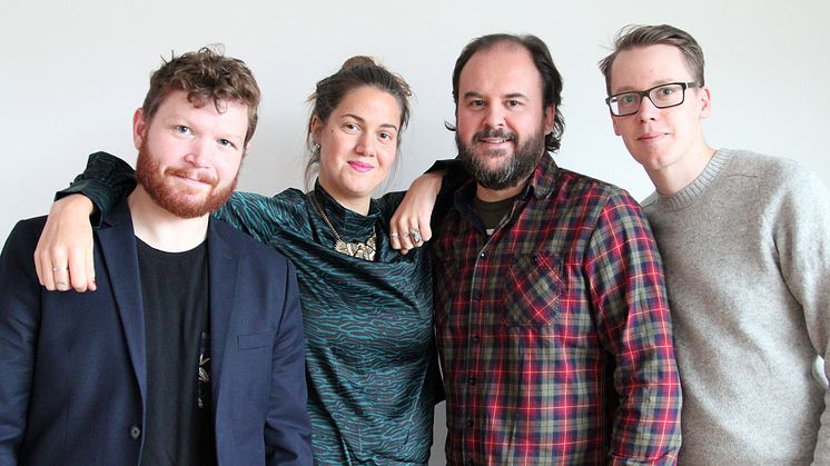 Fr. v. Thor Rutgersson, Ida Östensson, Marcus Pehrsson & Jonas Kofod. Foto: Burt von Bolton