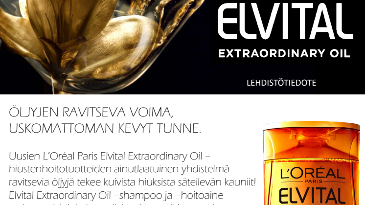 L'Oréal Paris Elvital Extraordinary Oil -sampoo ja hoitoaine