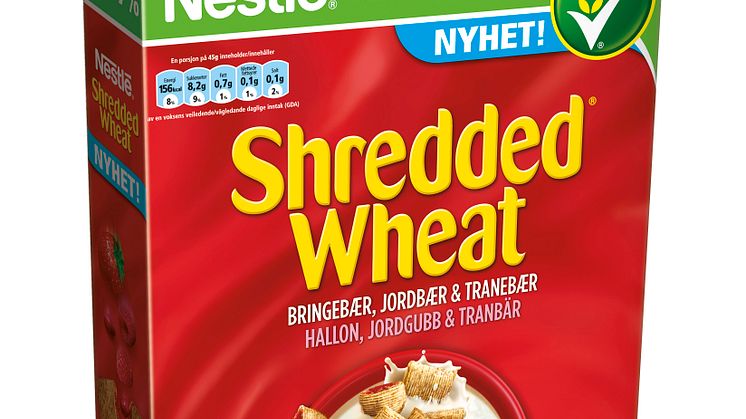 Nestlé lanserer ny type frokostblanding – Shredded Wheat fullkornsputer med røde bær 