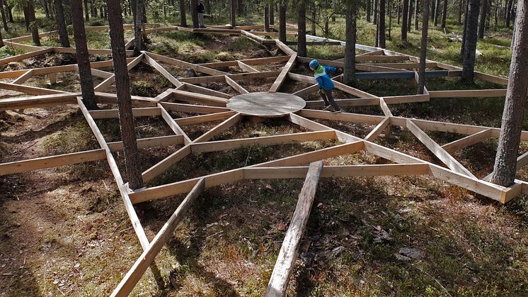 Hindret Spindelnätet är en labyrint som sätter balansen på prov.