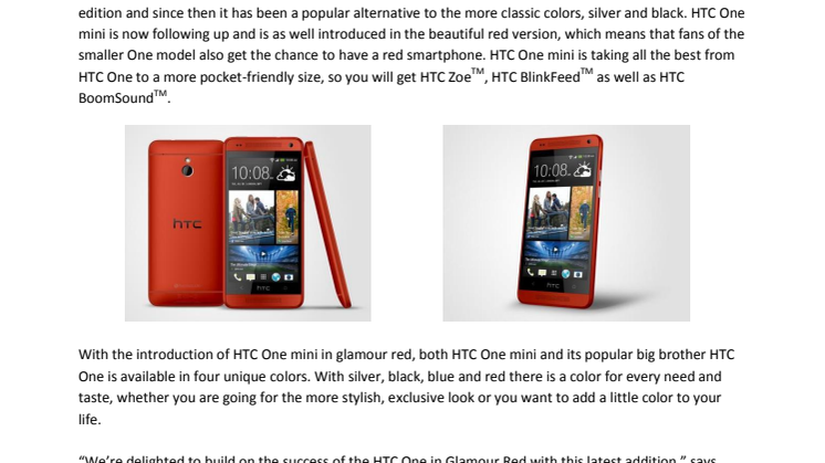 Spice up your life with HTC One mini