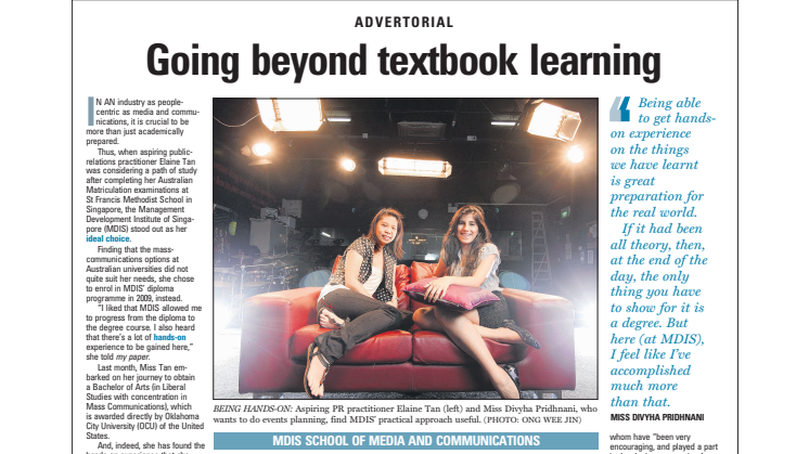 Going beyond textbook learning
