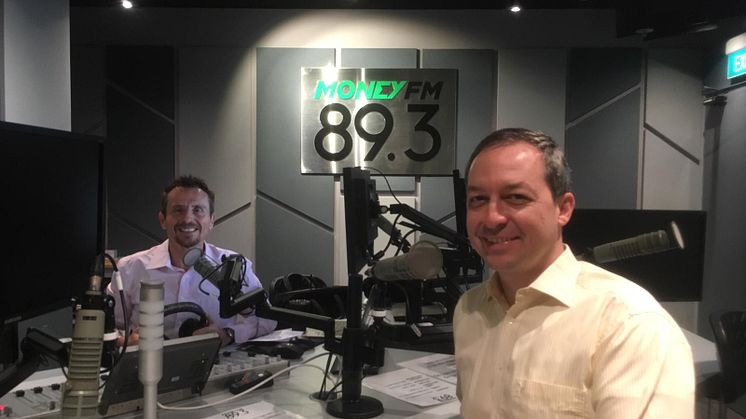 Mark Laudi in the Money FM 89.3 studio with Jason Dasey