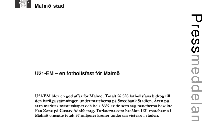 U21-EM - en fotbollsfest för Malmö