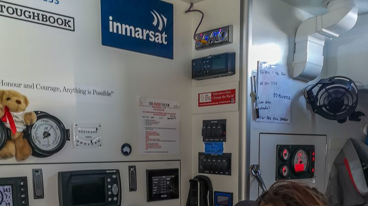 HI-res image - Inmarsat - The crew on-board Maiden are benefiting from reliable satellite communications provided by Connectivity Partner Inmarsat during their global tour