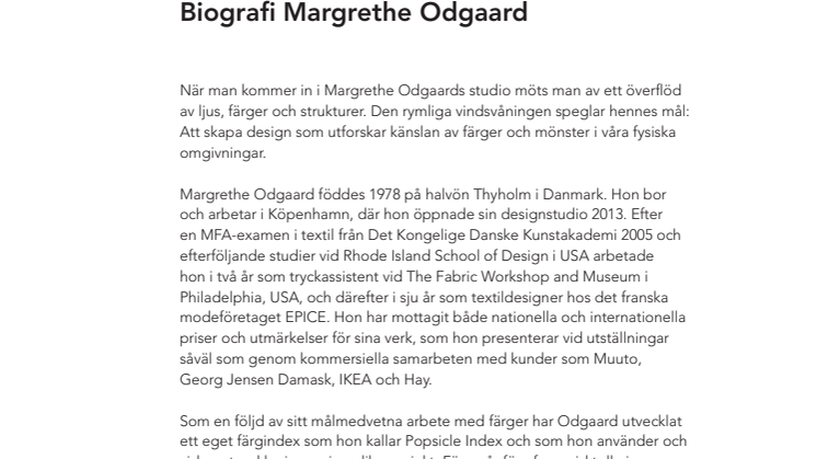 Biografi Margrethe Odgaard