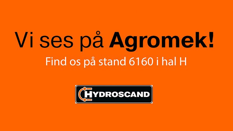 Hydroscand på Agromek 29. november til 2. december 