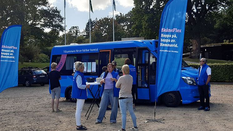 Foto från informationsturnén som genomfördes 31 augusti i Svalövs kommun.