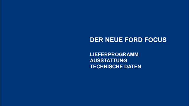 Technische Daten Ford Focus
