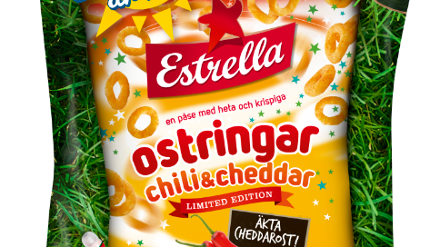 Estrella Ostringar Cheddar & Chili 200g
