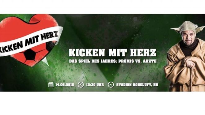 Seid dabei: ‘Kicken mit Herz’ am 14.6. – Promis vs. Ärzte