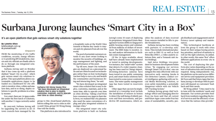 Surbana Jurong launches 'Smart City in a Box'