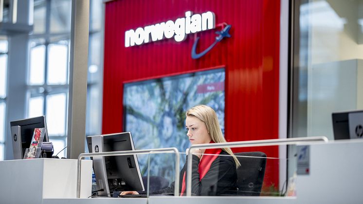 Norwegian's new service desk at Oslo airport