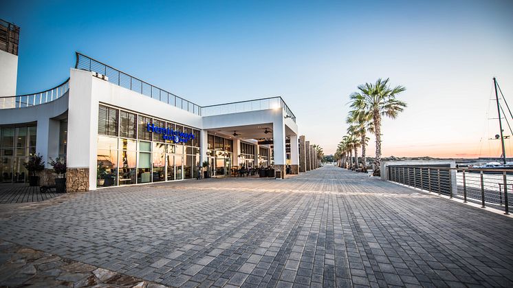 Hi-res image - Karpaz Gate Marina - The promenade with Hemingway's Resto-Bar at Karpaz Gate Marina