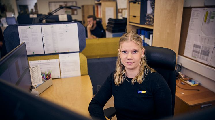 Ida Persson på jobbet
