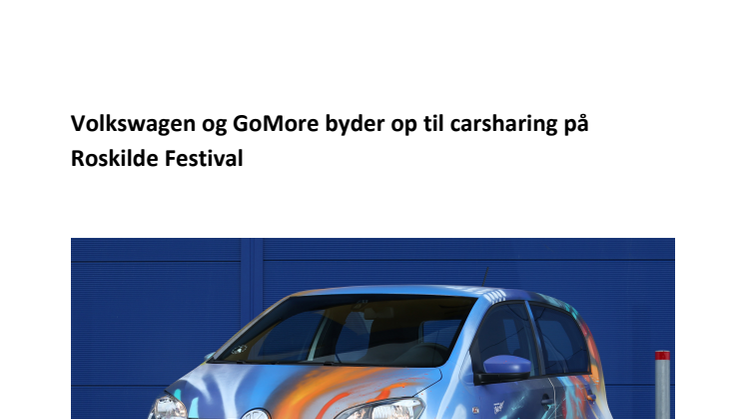 ​Volkswagen og GoMore byder op til carsharing på Roskilde Festival