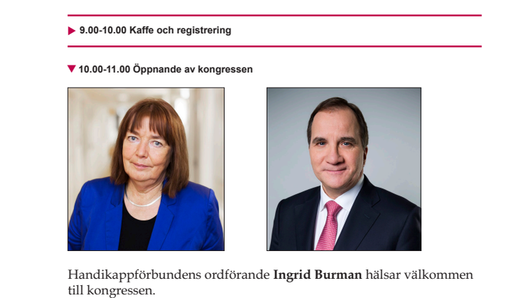 Pressinbjudan: Stefan Löfvén öppnar Handikappförbundens kongress den 20 maj 