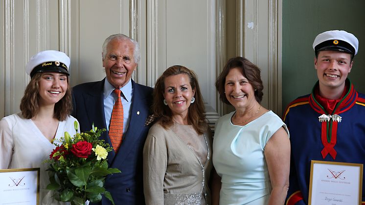 Fanni Sarkadi Kristiansson, Anders Wall, EU-parlamentariker Cecilia Wikström, rektor Heléne Lagerquist och Birger Tannerdal. Foto: Mats Eriksson