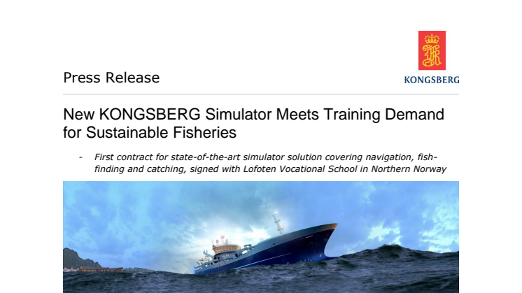 Kongsberg Digital: New KONGSBERG Simulator Meets Training Demand for Sustainable Fisheries