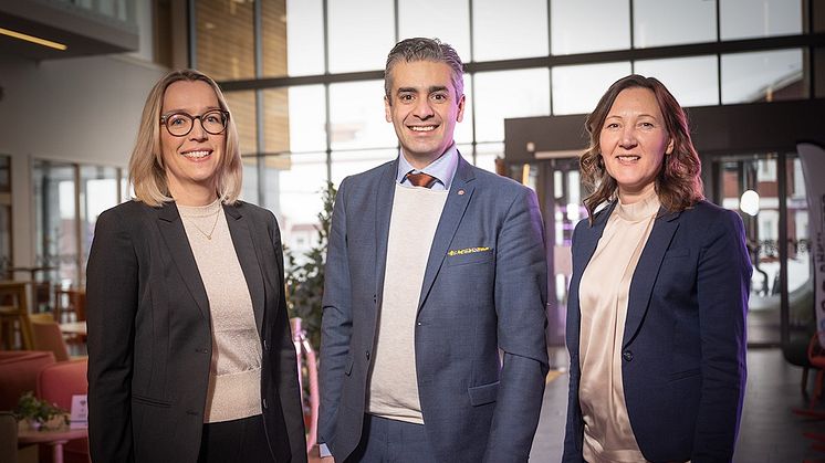 Carina Zolland, Marknadschef Luleå Energi, Khashayar Farmanbar, Energiminister, Malin Larsson , VD Luleå Energi