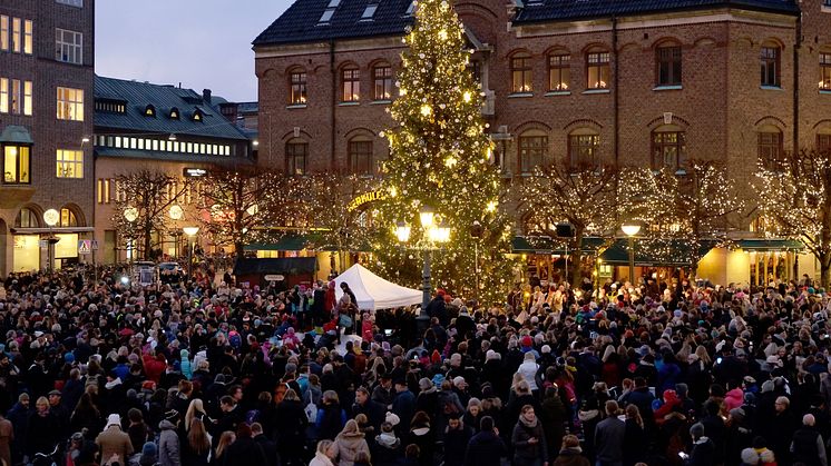 Grantändning på Stortorget 2016.