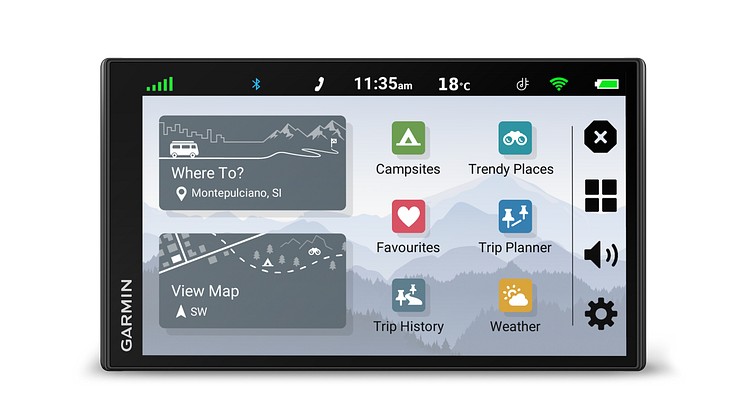 Pak bilen og tag på tur med CamperVan, Garmins første navigator specielt designet til eventyrlystne camperrejsende