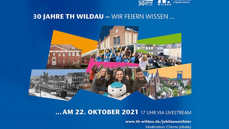 1991 bis 2021 – die TH Wildau feiert am 22. Oktober 2021 ihren 30. Geburtstag und überträgt die Jubiläumsfeier ab 17 Uhr online per Livestream. (Bild: TH Wildau)