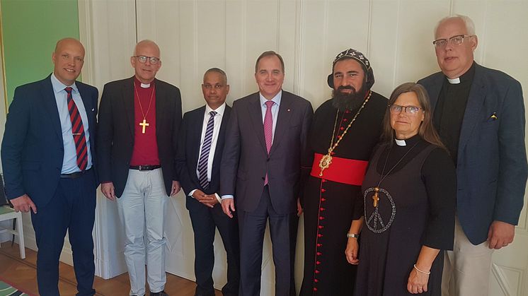 En delegation från Sveriges kristna råd mötte statsminister Stefan Löfven på Rosenbad. 