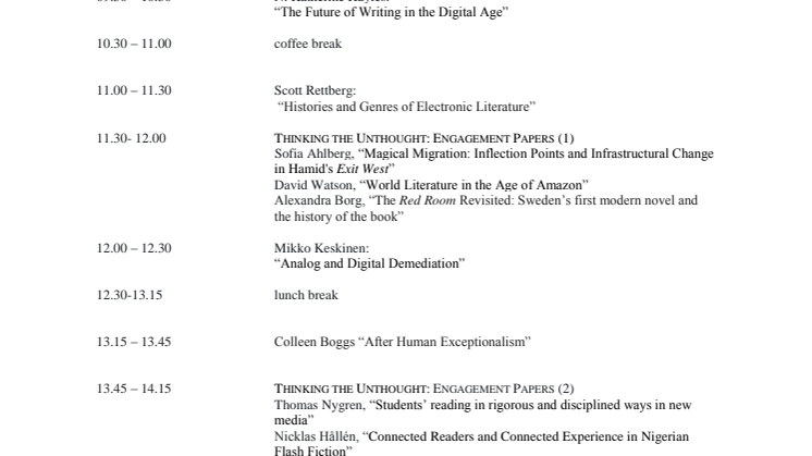 Digital humaniora: Symposium med N. Katherine Hayles 