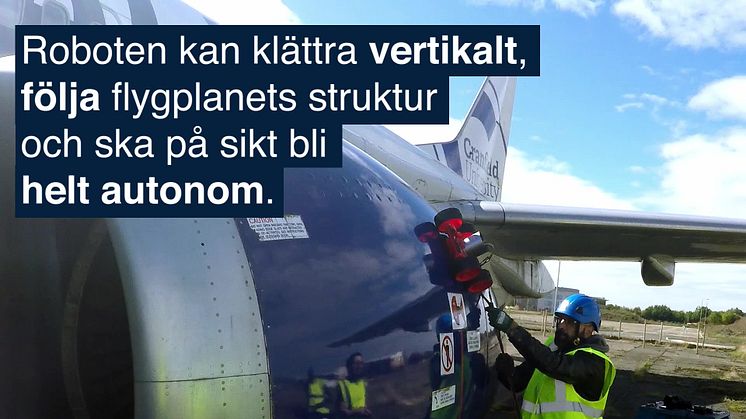 Se robotens inspektion av flygplanet