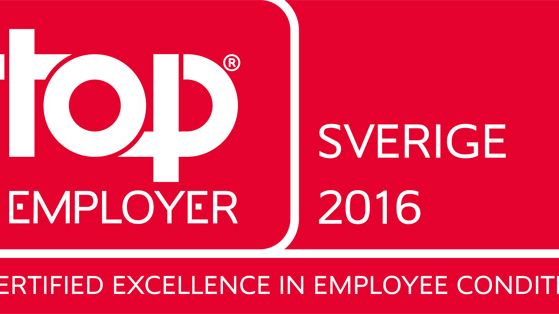 Saint-Gobain Sweden AB certifieras Top Employer 2016