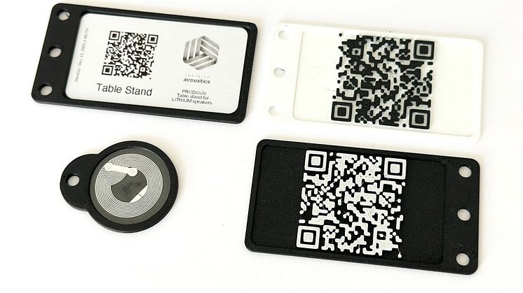 Generic QR codes to enable a faster adoption, QR codes can also be 3D printed badges