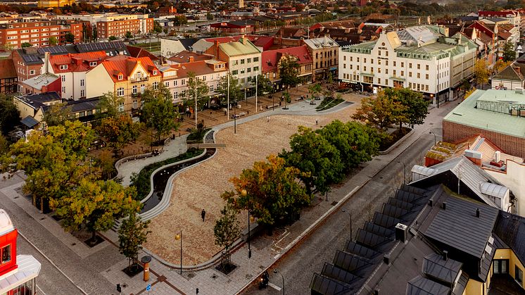 Stora torg i Eslöv nominerat till årets landsskapsarkitekturpris