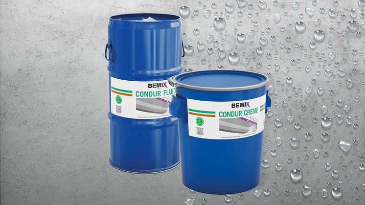 Condur Creme och Condur Fluid är Bemix nya vattenavvisande lösningar på särskilt utsatta betongkonstruktioner.
