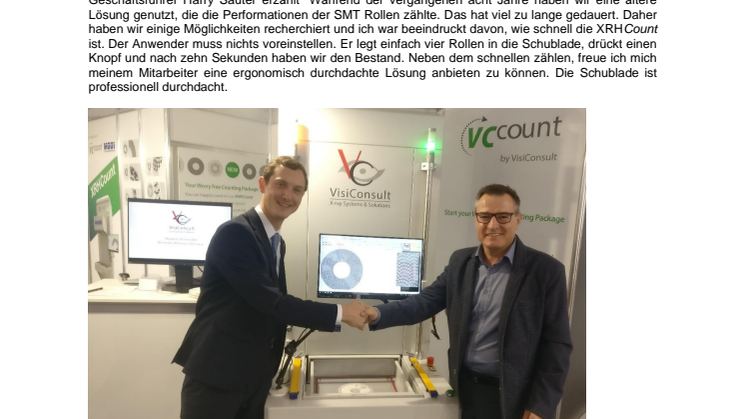 Sauter Elektonik kauft XRHCount während der productronica 2019