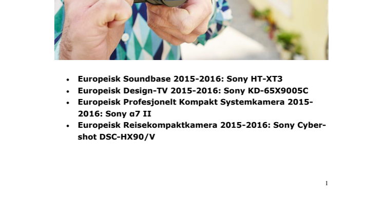 Sony vinner seks EISA-priser