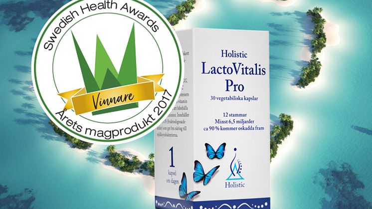 Holistic LactoVitalis Pro utsedd till Årets magprodukt 2017