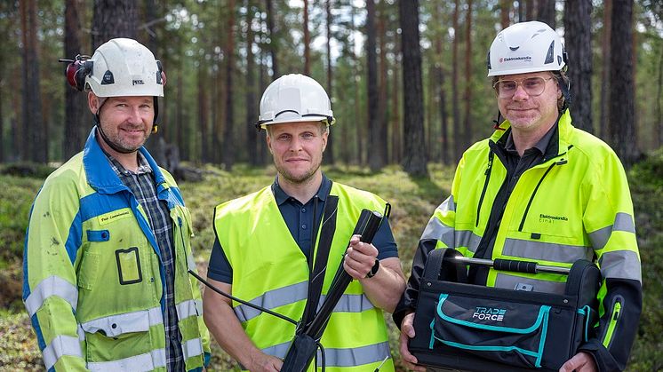 Pasi Lamminniemi, Härjeåns Nät, Simon Torstensson, Prysmian Group och Andreas Mattson, Elektroskandia.