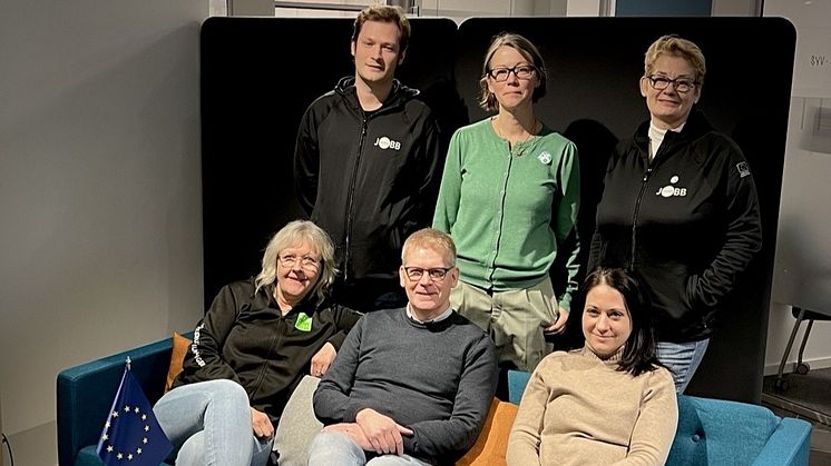 Delar av teamet som jobbar med Fast Care-HERO Boden. Fr v Björn Trädgård, Charlotta Lennartsdotter, Svitlana Borysiuk, Ulla-Britt Lahti, Anders Sandle och Olha Musiienko.