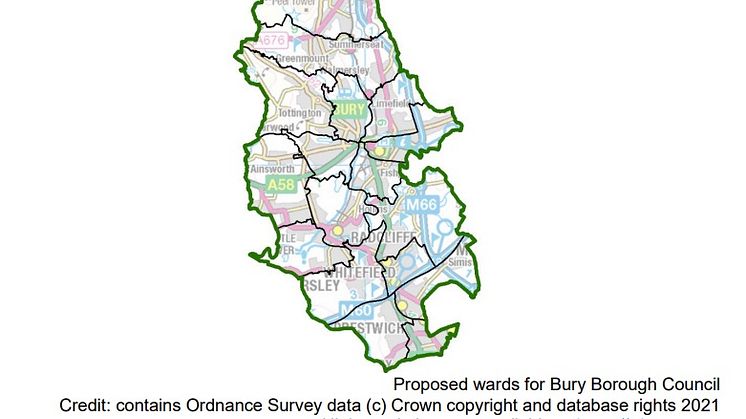 Proposed wards for Bury Council